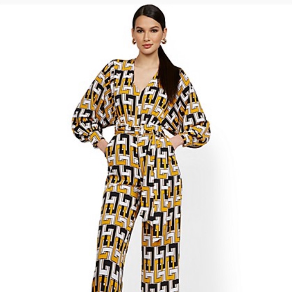 SOLD Eva Mendez Geometric jumpsuit